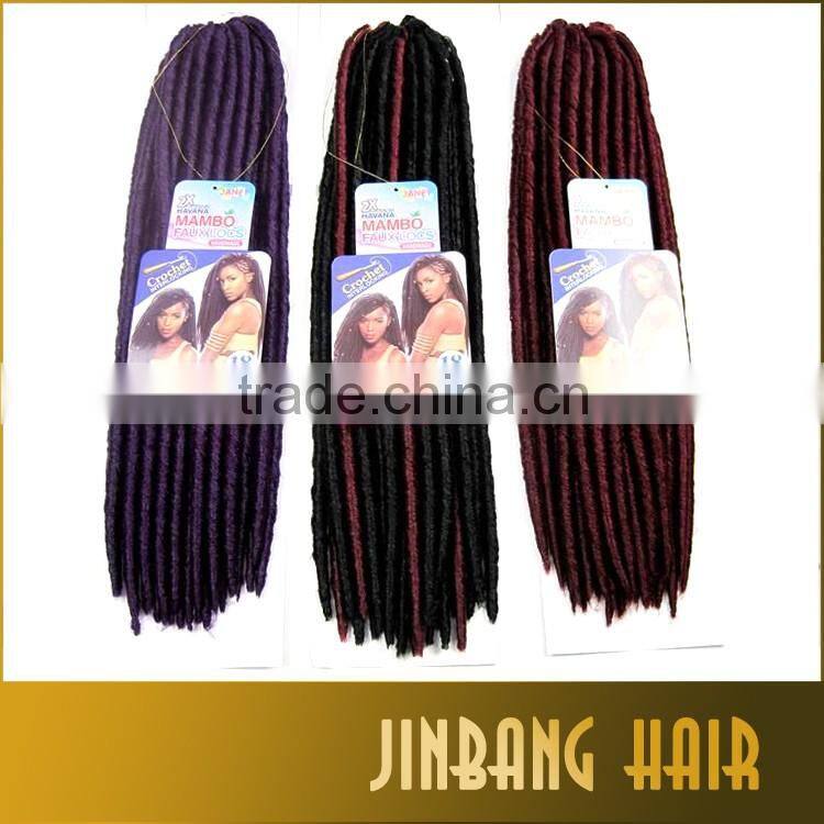 2016 new products fauxlocs 18inch synthetic hair soft crochet twist braid 2x havana mambo fauxlocs braid