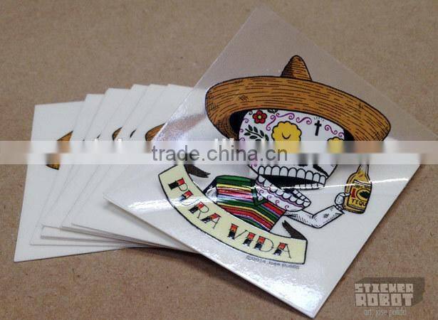 Custom foam stickers Printed,All type of adhesive Scratch Off Feature cartoon sticker flexo label printing ----DH20707