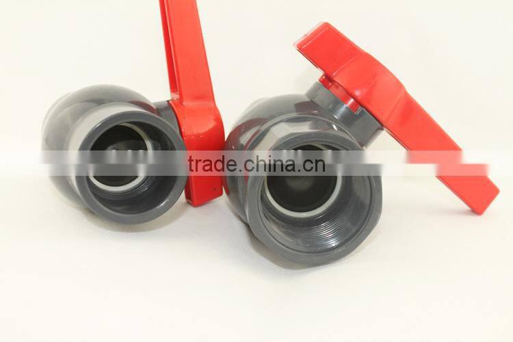 Hot selling common plastic PVC compact ball valve factory price