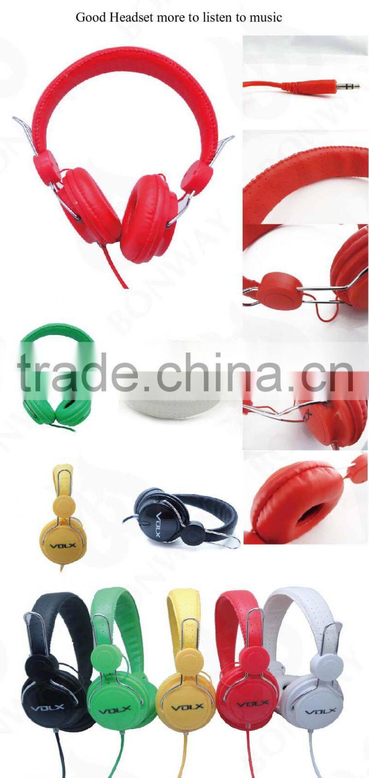 Colorful cute stereo headphone wholesales from china