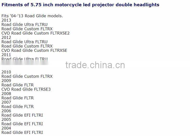 Wholesale 5.75 inch Harley Double led motorcycle headlights 5 3/4 inch Daymaker H13 H4 motorcycle led projector headlights