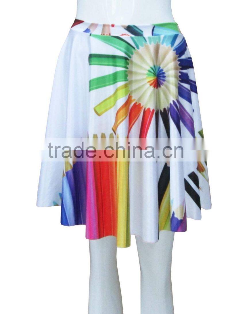 2015 New Arrival Celebrity Fashion Skirt Cool printed Ladies Skirt
