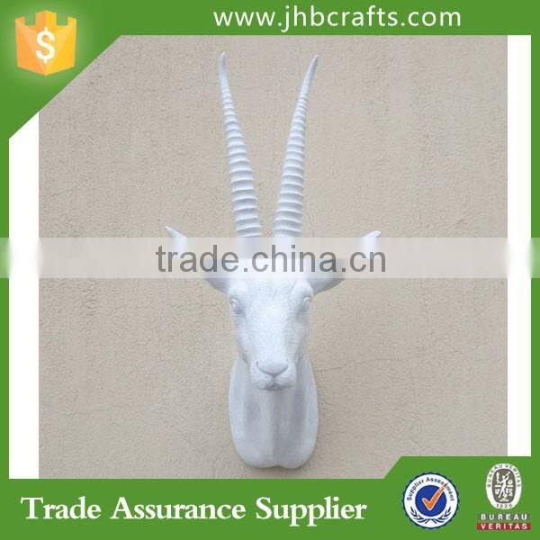 Deer Head 9.5 in. H x 8 in. W Resin Black Wall Hook Home Decor