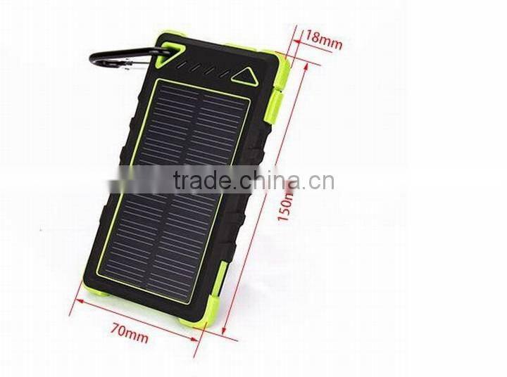 solar power bank charger, 8000mah, waterproof,