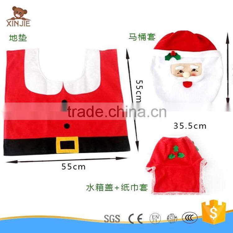 christmas holiday decorations toilet seat cover mat