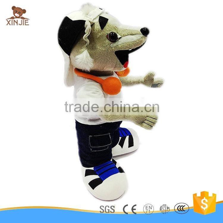 custom made animal shape plush mascot doll cute soft fox mascot