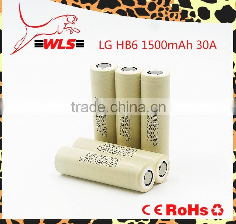 Original LG 18650 battery LG HB6 30A 1500mAh battery rechargeable li-ion battery for power tools