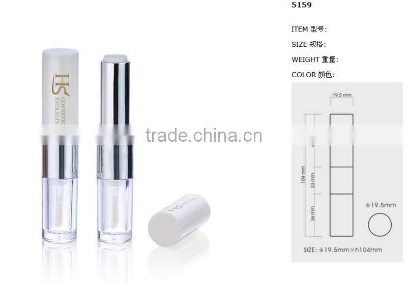 custom double-duty lipstick and lip gloss tube