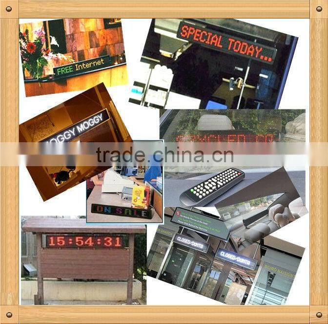 Single line LED moving message display with remote contol and pc software
