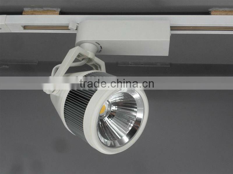 HIGH QUALITY! metal halogen lamp,30W 24w led cob track light,led track spot light,commercial led track lamp,black/white
