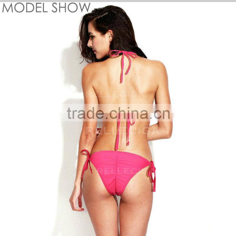 RELLECIGA 2016 Watermelon Red Push-up Triangle Top Swimwear with Adjustable Halter Strap & Brazilian Cut S