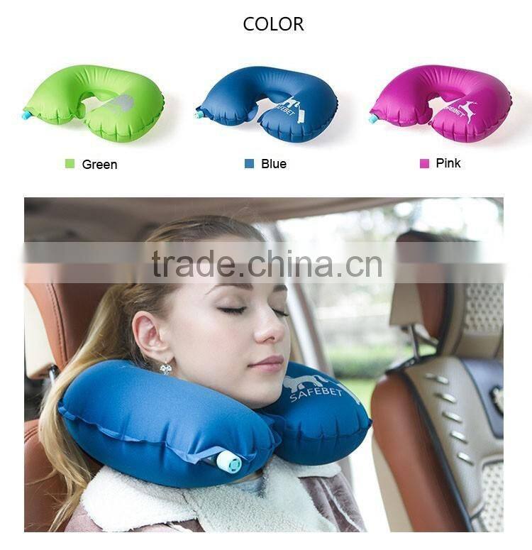 Super soft TPU inflatable travel U shape neck pillow