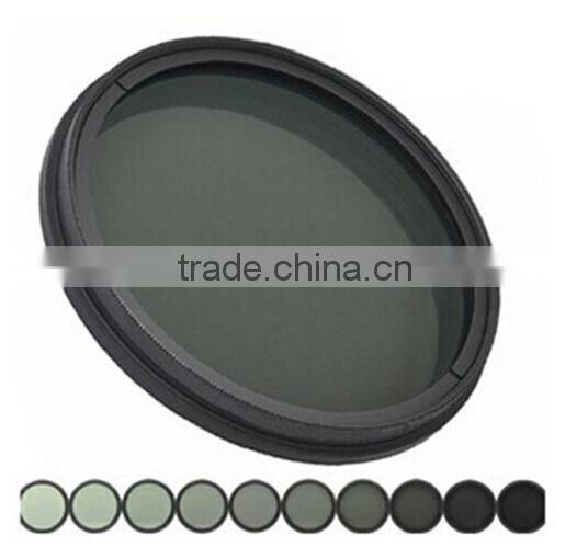 Professional 55mm 58mm ND Fader Neutral Density Filter 55mm ND2 to ND400 Adjustable Variable Filter for Canon Nikon Olympus DSLR