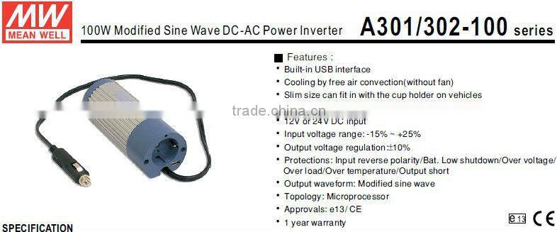 Meanwell 100W Modified Sine Wave DC-AC Power Inverter Switching Power Supply/inverter generator