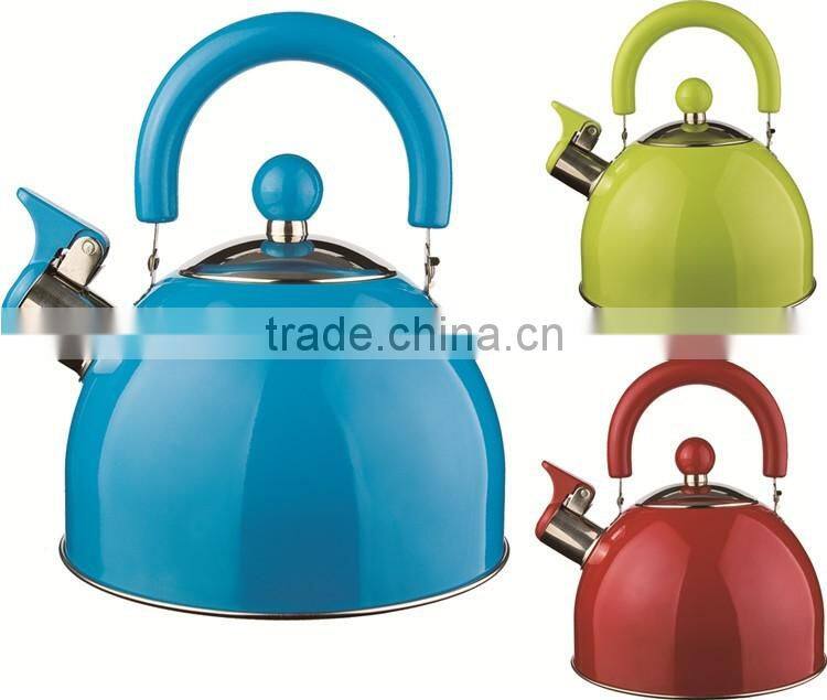 Heat retention easy to clean non-electric travel whistle kettle stainless steel water jug