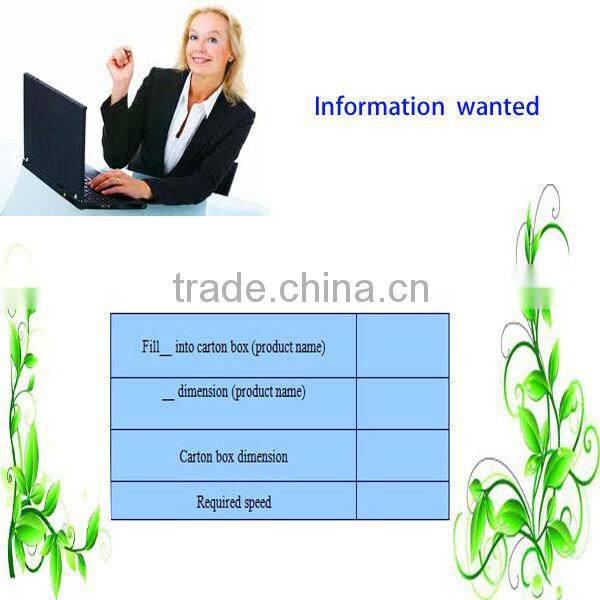 Horizontal case packer machinery from Shanghai Port