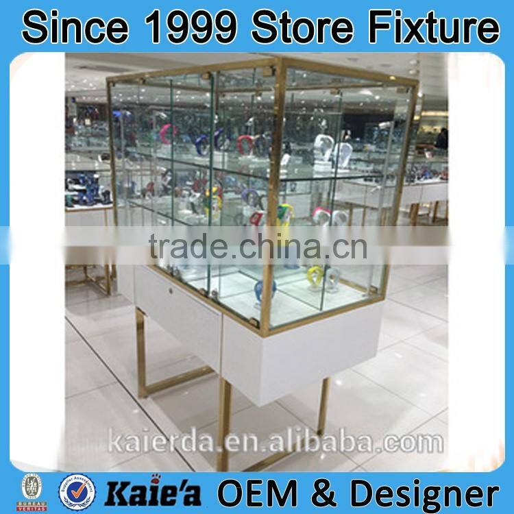 High quality tempered glass/watch store display table design