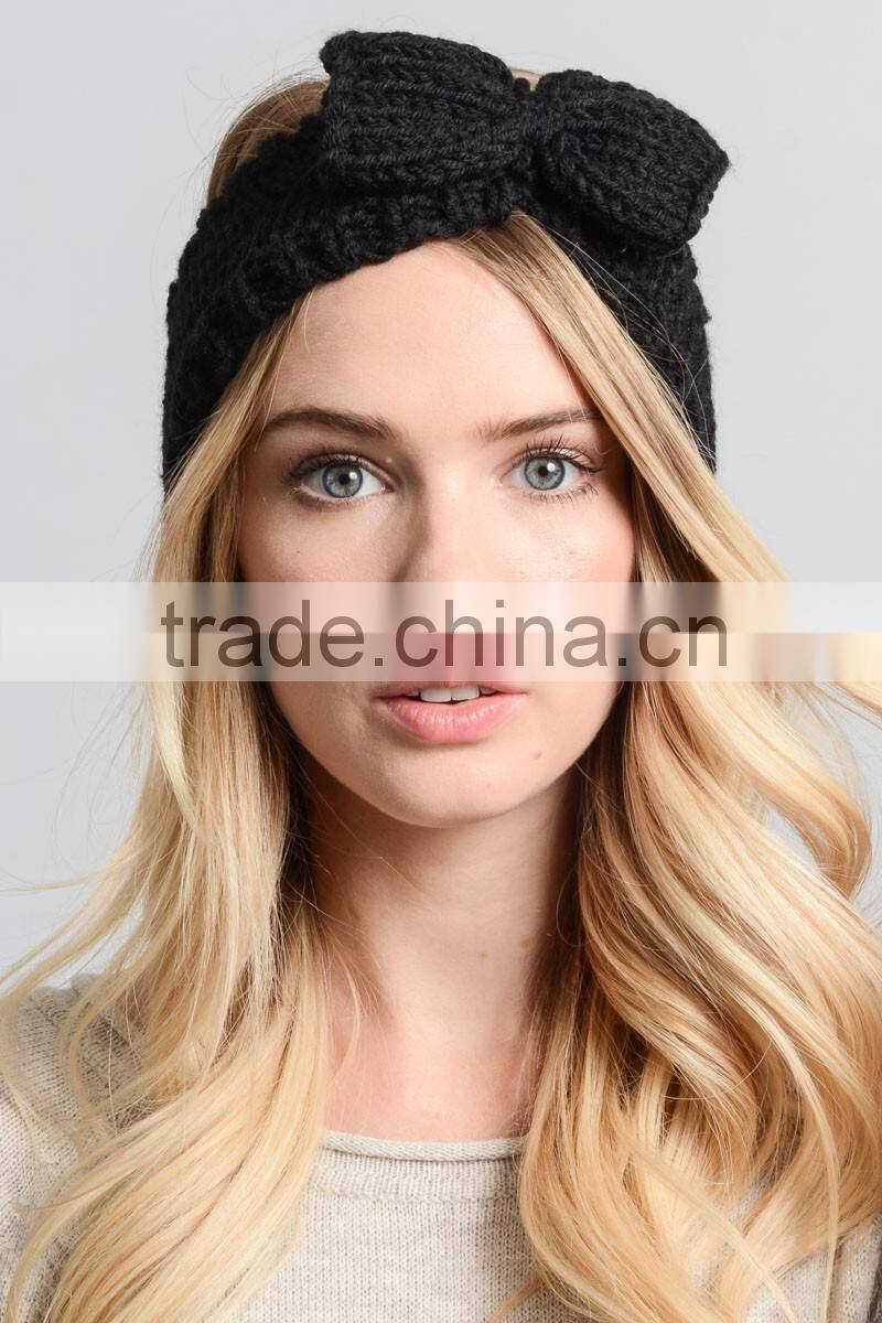 Fashion Womens Winter Crochet Knit Bowknot Headbands