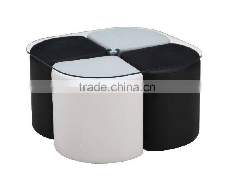 European style coffee table with 4 seats set