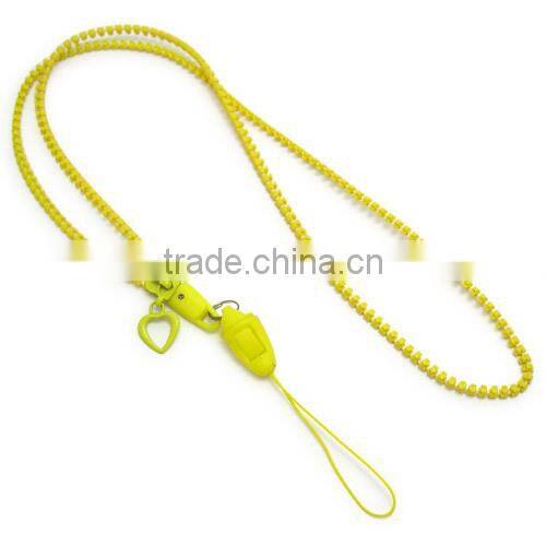 New design pvc logo zipper lanyard girly lanyards
