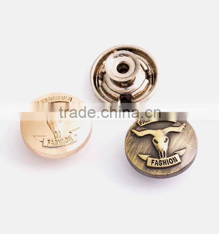 Fashion garment metal button womens clothing sewing buttons shank buttons