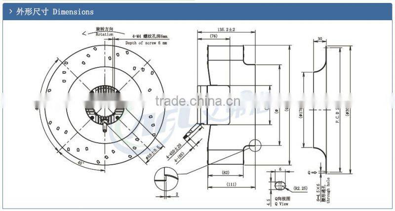 Industrial exhaust fan, DC48v centrifugal fans