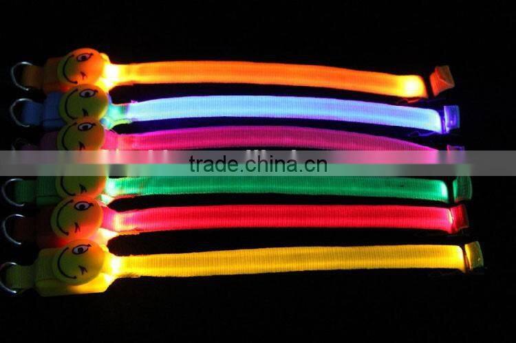 Best Smiling Face Dog Collar Flashing Led Pet Dog Collars