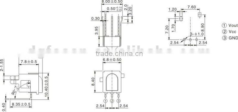 infrared receiver for remote control DQIR-38521F5