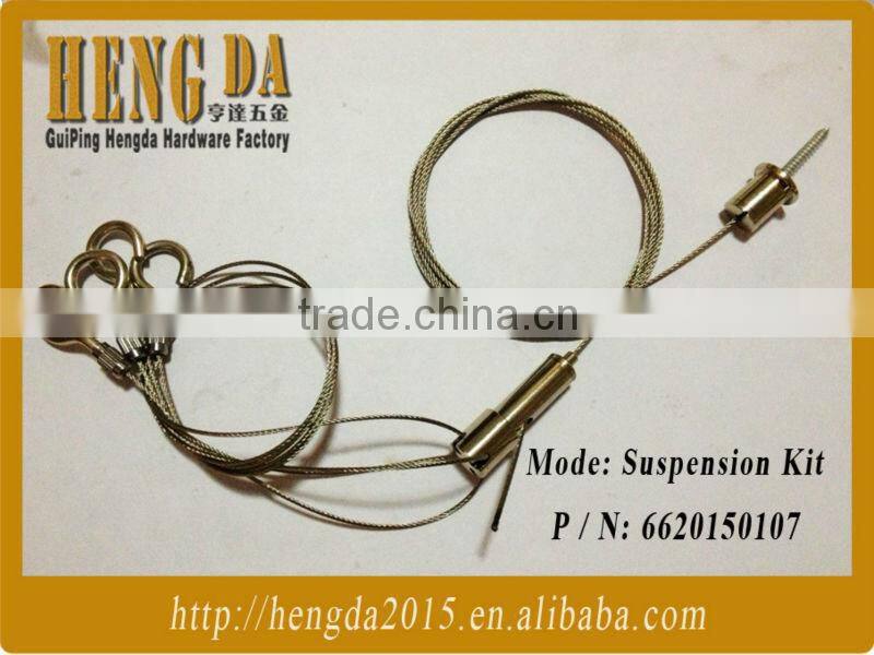 Galvanized steel lighting fixture hangers sling rope