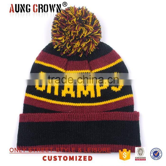 small order beanies custom jacquard 100% acrylic cheap beanies