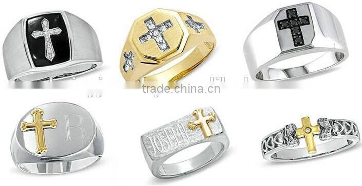 Cheap price factory direct custom gold plated 316l stainless steel devils championship ring