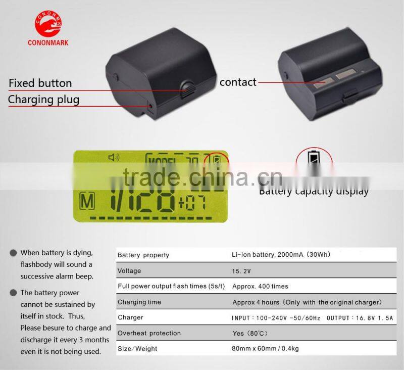 CONONMARK 600WS i6T EX photo strobe flashlight for Canon