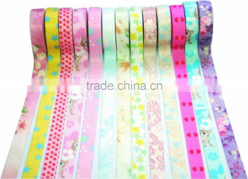 Sublimation transfer printing on ribbons