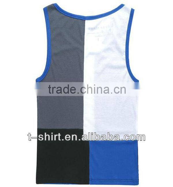fashion design tank tops color combination men vest