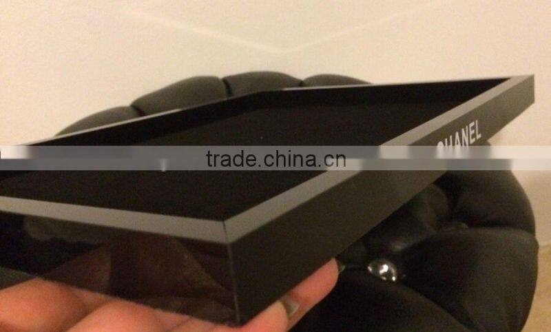 Black acrylic Vanity Makeup Cosmetic Acrylic Vanity Tray