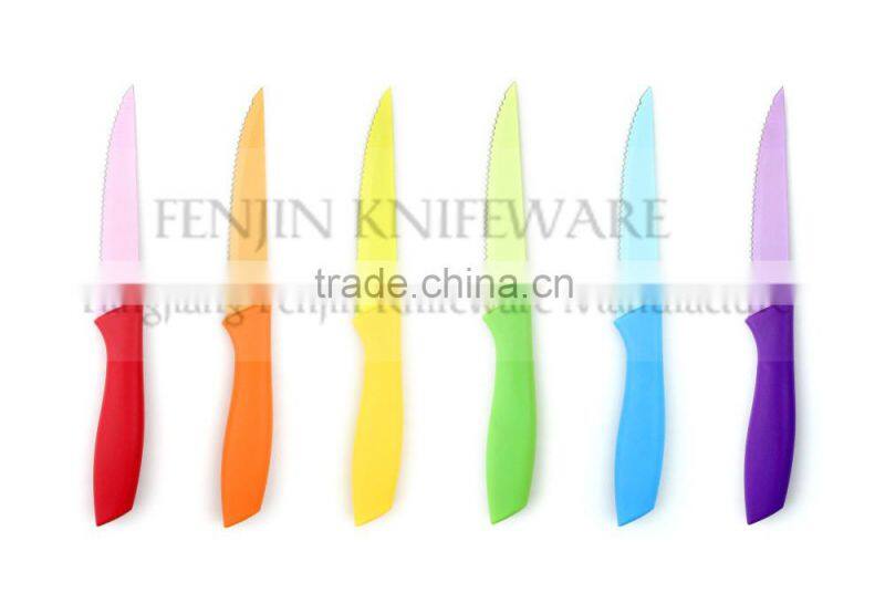4PCS Clam Shell Package POM Serrated Steak Knife Set