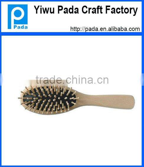 Wooden Black Cushion Massage Hair Brush