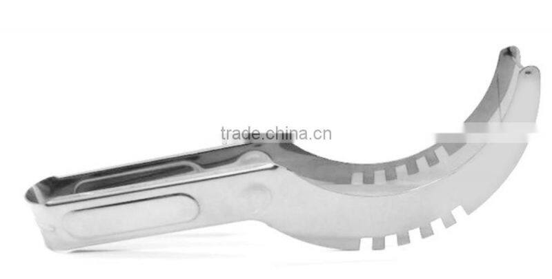 Amazon Hot selling Stainless Steel Watermelon slicewatermelon slicer corer cutter tong&server Stainless Steel Watermelon Slicer