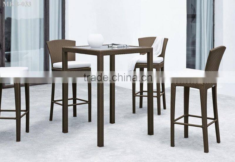 2015 Hot Sale Wicker Rattan Bar Stool - Wicker Rattan Bar Set - Outdoor Bar Set Furniture