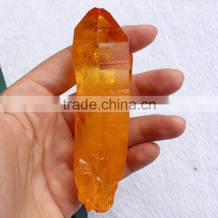 Natural aura Quartz Crystal Titanium Coating Crystal point