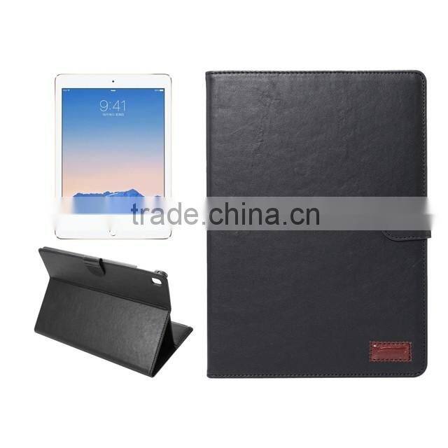 Shenzhen leather products manufacture business style tablet leather case, wallet stand leather phone case for ipad pro 9.7