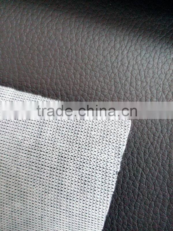 PVC sofa leather with cheapest price,knitting backing