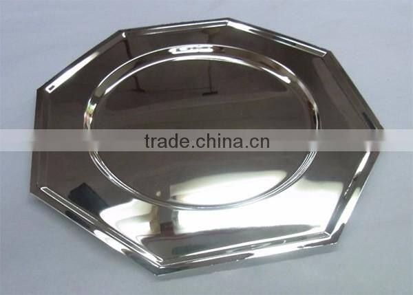 round plate modern design silver platter metal plate Serve up entertaining breakfast collect mails for hotel household