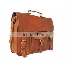 Waterproof light brown real leather sports duffel bags in wholesale