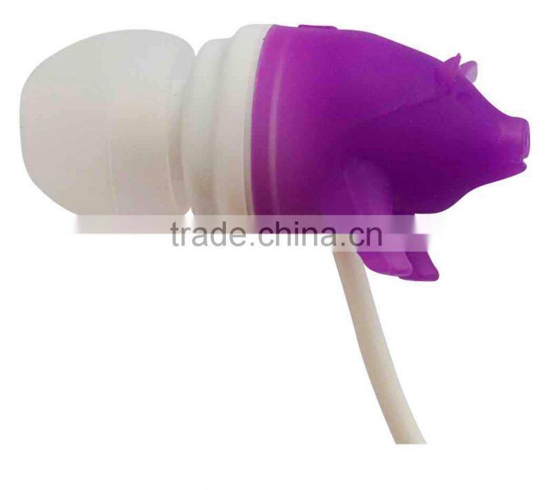 2016 animal earphone lovely children inner earphone with CE/ROHS