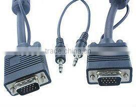 25 Feet Super VGA SVGA XGA Cable w/ AUDIO 15 Pin LAPTOP to TV LCD Computer 25FT
