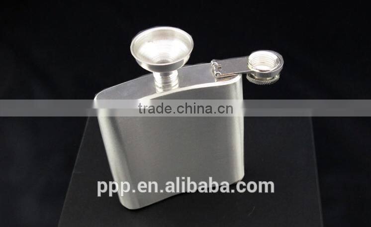 6oz hip flasks for men/ mini metal flask/ standard size hip flask