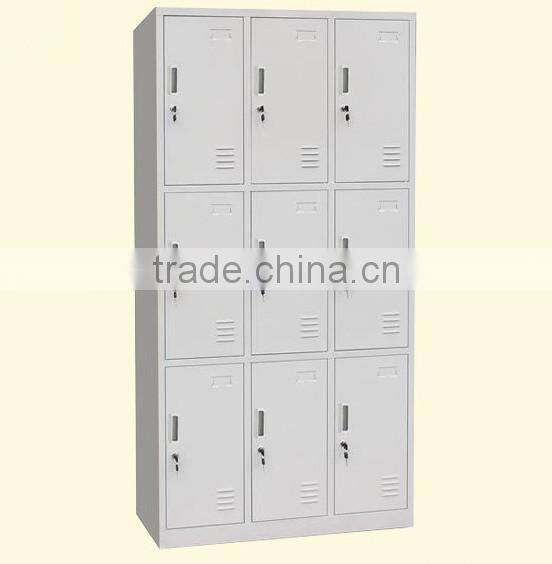 beige color 9 doors steel locker/metal bedroom locker