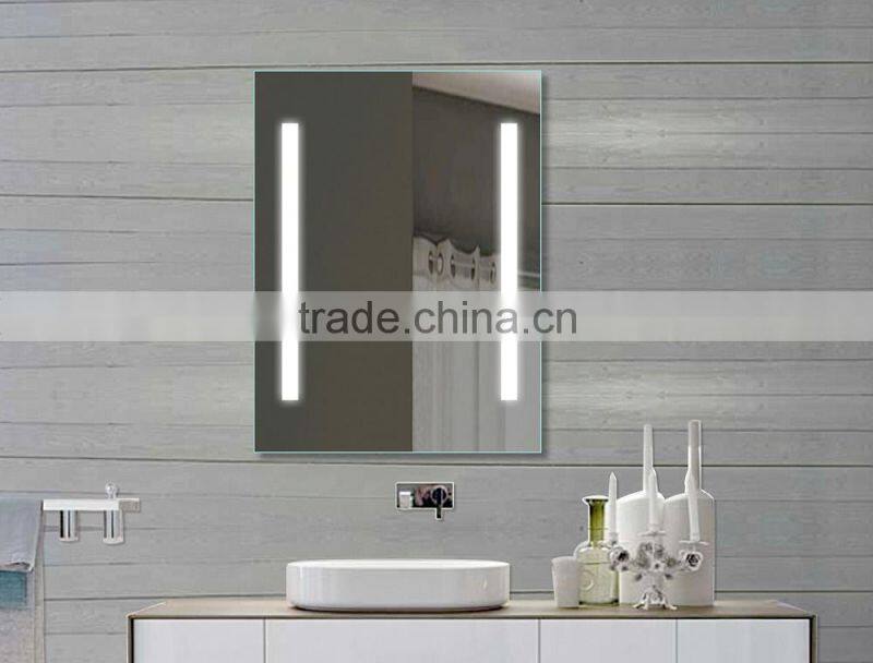 Lamxon backlit mirror with frosted mirror on the left and right side