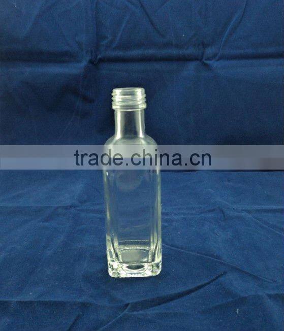 50ml small square glass wine bottle